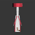Hi Modern Gasoline Fuel Dispenser With Pink Exterior And EXIT EXPRESS Sign