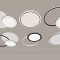 3d ceiling lamp round ceiling lamp bedroom lamp artistic shape lamp fashion living room lamp model combination 3d model