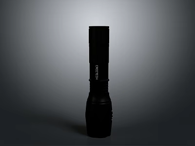 Black Ergonomic Flashlight Essential Household Tool For Everyday Use 3d model