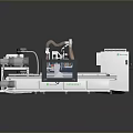 High Precision Computer Controlled CNC Milling Machine With Worktable And Control Cabinet 3d model