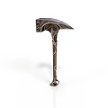 Unique Vintage Metal Hammer Weapon With Ornate Carved Design And Crafted Details