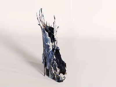 Abstract Dark Metallic Sculpture With Irregular Sharp Edges And Textured Surface 3d model
