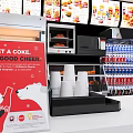 THEE HOUSE Fast Food Restaurant Interior With Fried Chicken Warmers Menu Posters And Beverage Racks