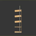 Daily Necessities Display Stand With Multiple Wooden Shelves Metal Frame And Top Signboard