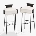 Modern Bar Chair Bar Stool High Stool 3d model
