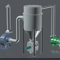 Industrial Processing Equipment System Featuring Cylindrical Separator Pipeline And Motors