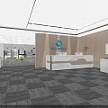 Modern Laboratory Interior Design With Reception Area Wooden Walls And Equipment