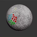 Golf Ball Equipment With Dimple Design Colorful Markers And 0.6mm Label