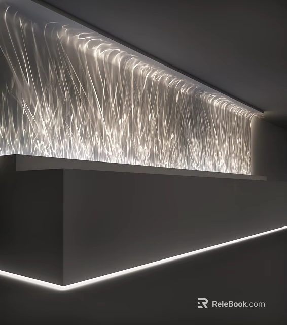 Modern Open Kitchen Interior Design With Island Counter And Appliances 3d model 