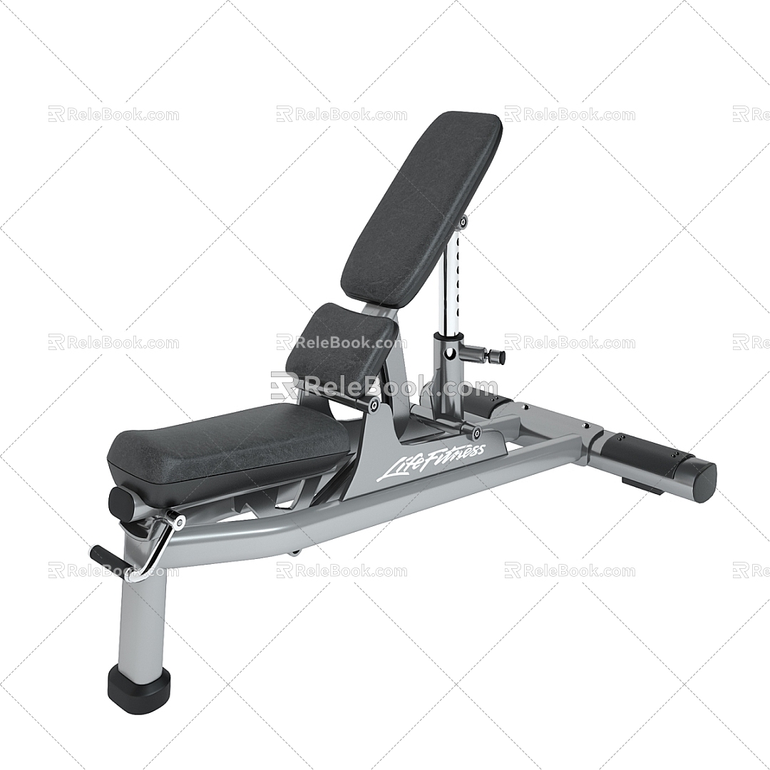 modern sports equipment sports life fitness life fitness bench 3d model