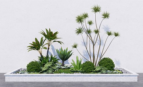 Modern Shrub Plants Bonsai Landscape Sketches Shrubs Flowers Moss 3d model