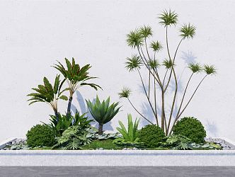 Modern Shrub Plants Bonsai Landscape Sketches Shrubs Flowers Moss 3d model