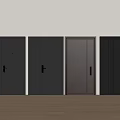 Modern Security Doors In Gray Brown Black Colors With Double Panel Design 3d model