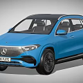 Blue Mercedes SUV Exterior With Modern Design And Stylish Wheels