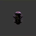 Futuristic Metallic Purple Motorcycle With Sleek Body And Neon Accents