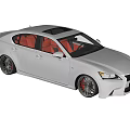 Stylish Lexus White Sedan With Red Interior Black Rims And Sunroof