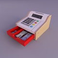 Modern children's toy calculator cash register coin cartoon 3d model