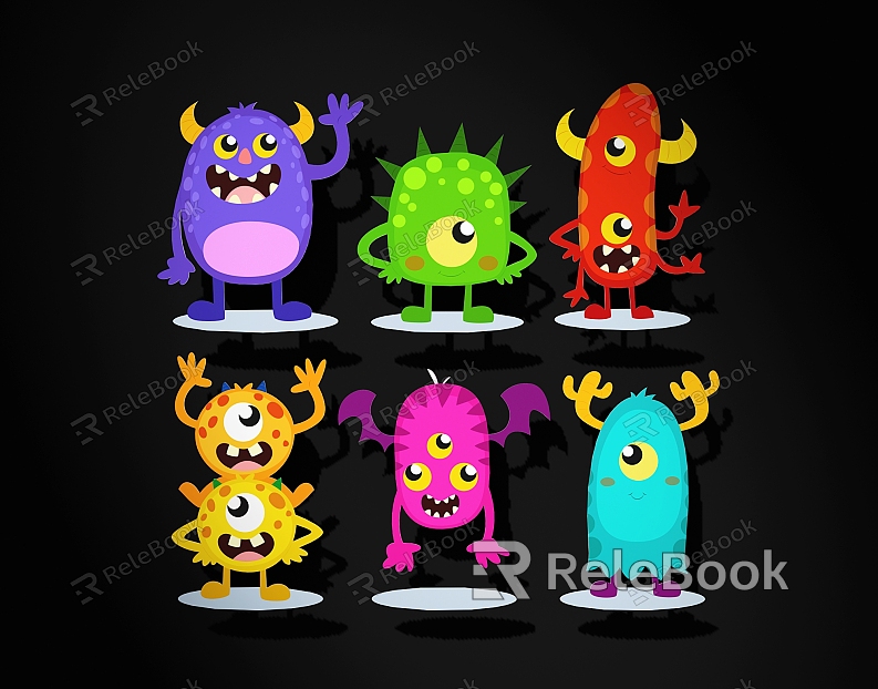 Cartoon animal silhouette decoration model