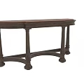 Classic Wooden Console Table Design With Carved Legs And Traditional Style