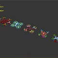 Colorful Drone Aircraft Arranged In Display With Various Designs And Colors