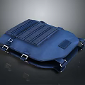 Stylish Blue Apparel Accessory Backpack With Adjustable Straps And Metal Buckles