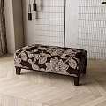 Retro style sofa stool 3d model