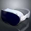White VR Headset With Comfortable Headband And Dark Tinted Lens Design