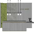 Modern Reception Desk Company Front Desk 3d model