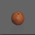 Fresh Orange Fruit With Vibrant Orange Color Against Gray Background And Natural Shadow