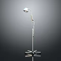 Modern Chrome Floor Lamp With Adjustable Arm And Tripod Base 3d model