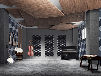 Modern Vocal Room 3d model