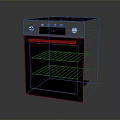 Modern Black Built in Oven With Control Panel And Knobs For Kitchen