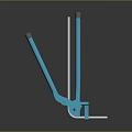 Blue Metal Clamp Tool With Long Handles And Adjustable Design For Hardware Work