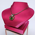 Elegant Jewelry Display Featuring Necklaces Rings Earrings On Pink Boxes And Stands