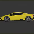 Yellow Lamborghini Sports Car With Shiny Exterior Sleek Design And Reflection