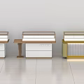 Elegant Jewelry Display Cases With Glass Tops White Golden And Modern Sleek Design