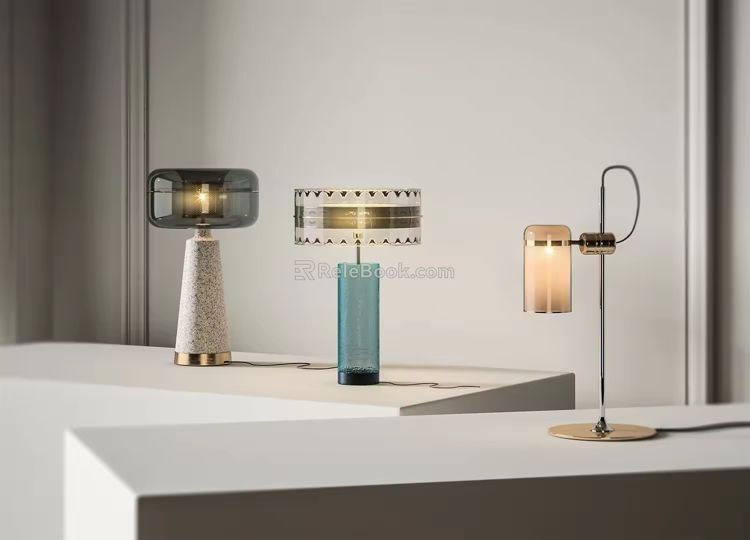 Light Luxury Table Lamp Table Lamp Combination 3d model