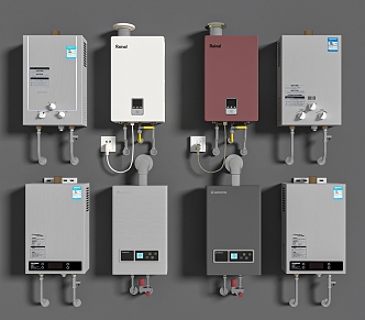 Electric water heater Gas water heater 3d model