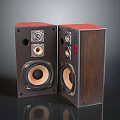 High Performance Wooden Stereo Speakers Electronic Appliance With Multiple Drivers And Retro Design
