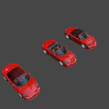 Sleek White Silver Convertible Sports Cars With Red Roof Sporty Design And Alloy Wheels