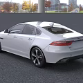 White Jaguar Sedan Modern Sporty Design With Red Interior Alloy Wheels And Front Grille