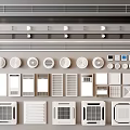 Different Types of Air Conditioning Vents Featuring Modern Design Styles for Interiors
