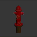 Red Outdoor Building Fire Hydrant With Rusted Base And Classic Design