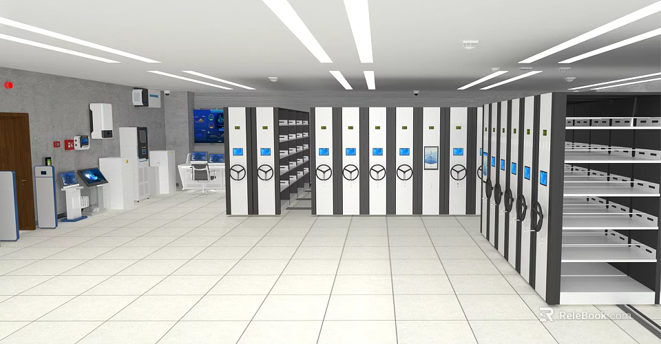 Compact Mobile Bookcases With Handle Design For Efficient Storage In Modern Interior 3d model