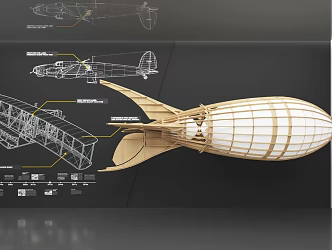 Atlas of Aviation Aircraft in Science and Technology Exhibition Hall 3d model
