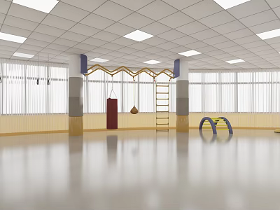 Modern Taekwondo Room Level Taekwondo 3d model