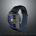 Stylish Modern Wristwatch For Daily Life With Blue Leather Strap And Silver Dial