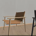 Light And Dark Modern Leisure Chairs With Minimalist Wall Lighting And Wooden Floor