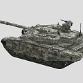 Advanced Military Tank With Camouflage Paint Turret And Gun Barrel 3d model