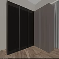 Modern Wardrobe Interior Design With Glass Doors And Wooden Panels